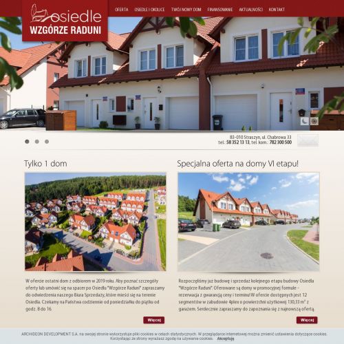 Domy na nowym osiedlu trójmiasto