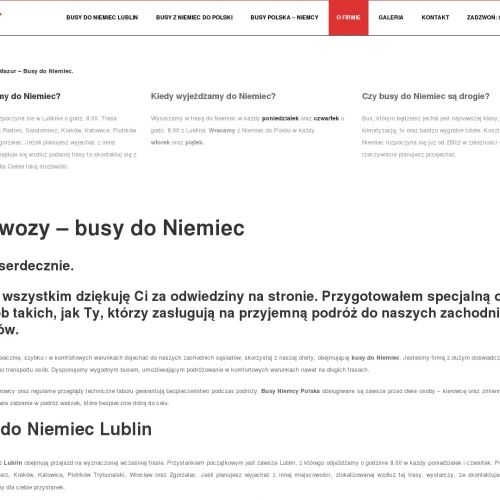 Tarnów - przewozy polska niemcy