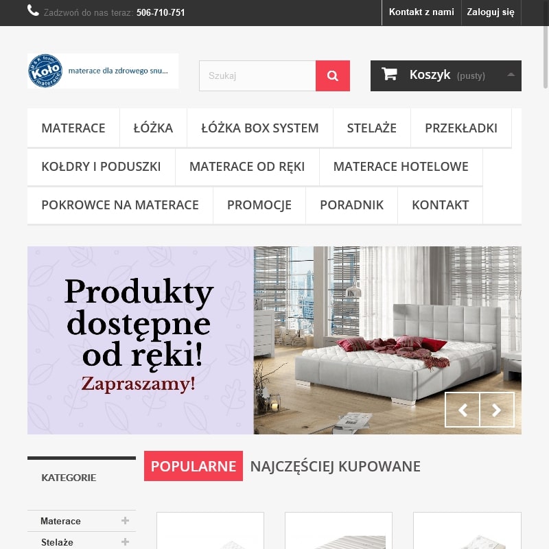 Łóżko z pojemnikiem 160x200 w Kole