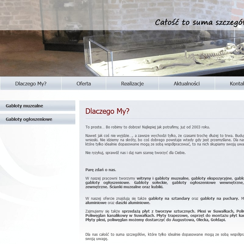 Gabloty szklane w Suwałkach