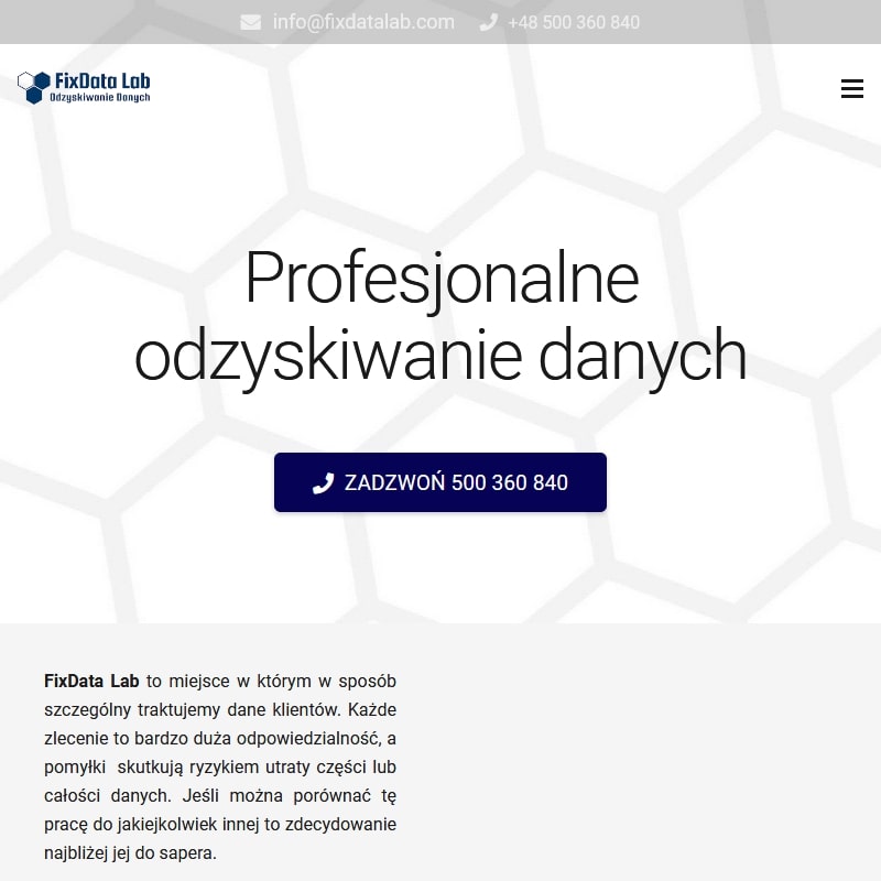 Przywracanie usuniętych danych - Warszawa