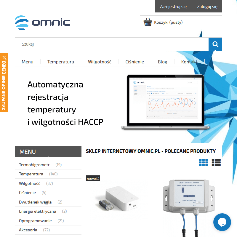 Rejestrator temperatury z czujnikami