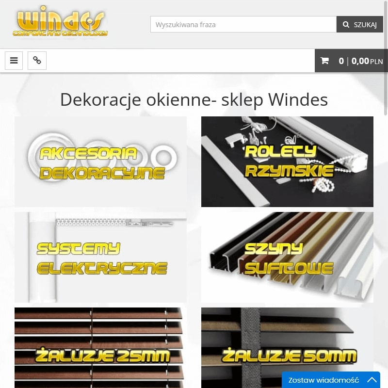 Akcesoria do rolet rzymskich